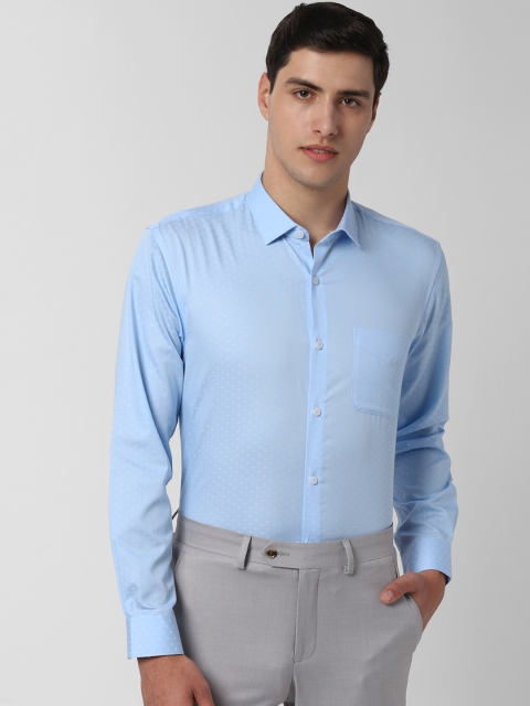 

Peter England Men Blue Regular Fit Printed Formal Shirt