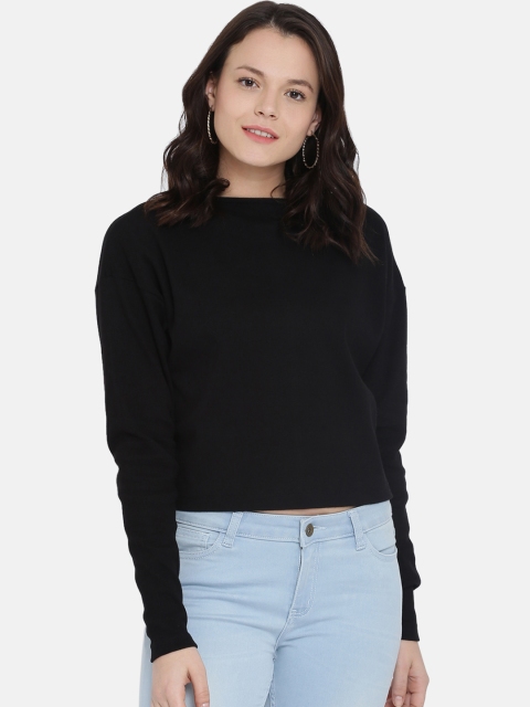 ISU Women Black Solid Top
