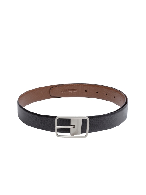 

amicraft Men Black & Brown Textured Leather Reversible Belt