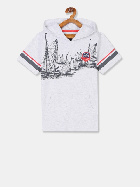 

Cherokee Boys White Printed Hood T-shirt