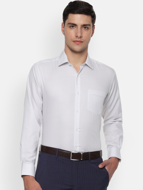 

Van Heusen Men Off-White Regular Fit Solid Formal Shirt