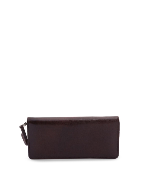 

Kenneth Cole Men Coffee Brown Solid Passport Holder