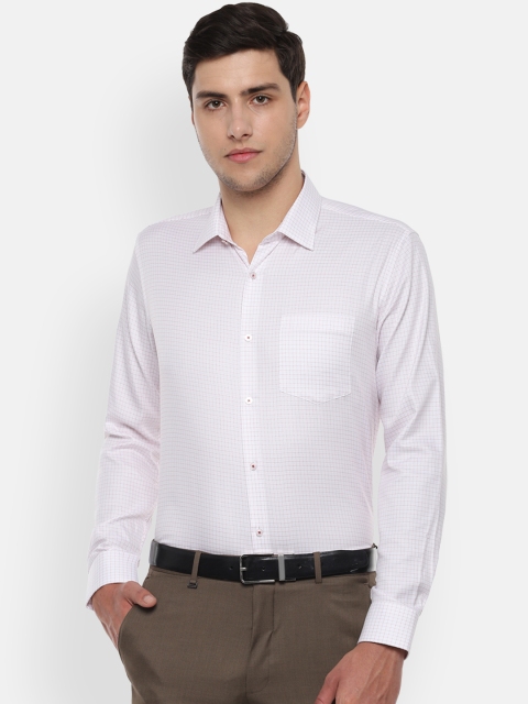 

Van Heusen Men White Slim Fit Checked Formal Shirt