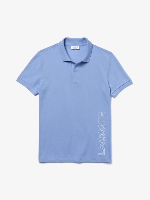 

Lacoste Men Blue Printed Branded Cotton Polo Shirt