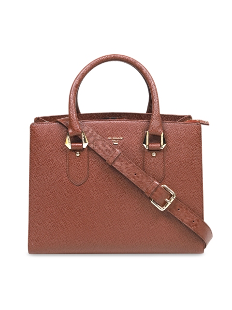 

Da Milano Tan Brown Solid Leather Handheld Bag