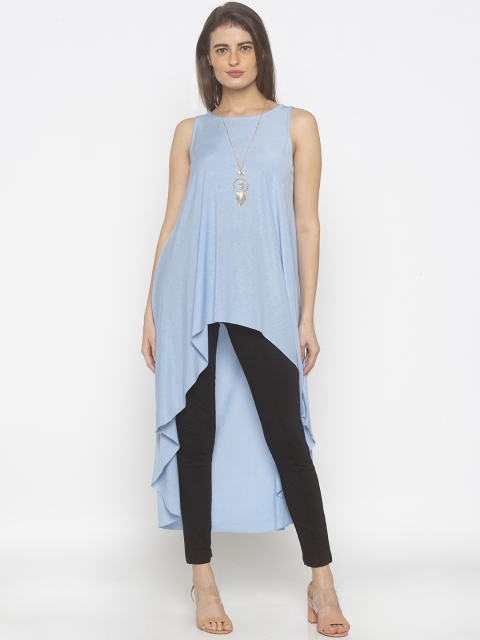 

Iti Blue Solid High-Low Tunic