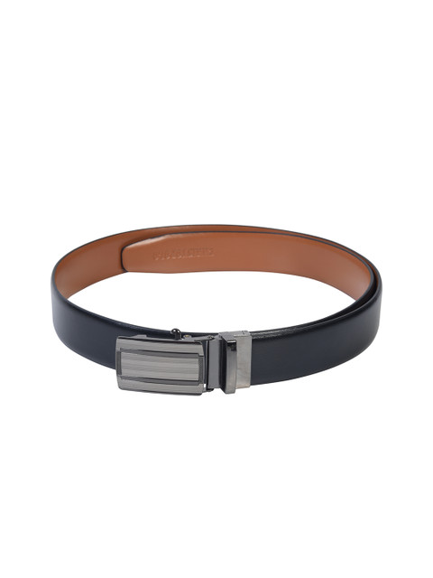 

CHRISTOPOLO Men Black & Brown Solid Reversible Leather Belt