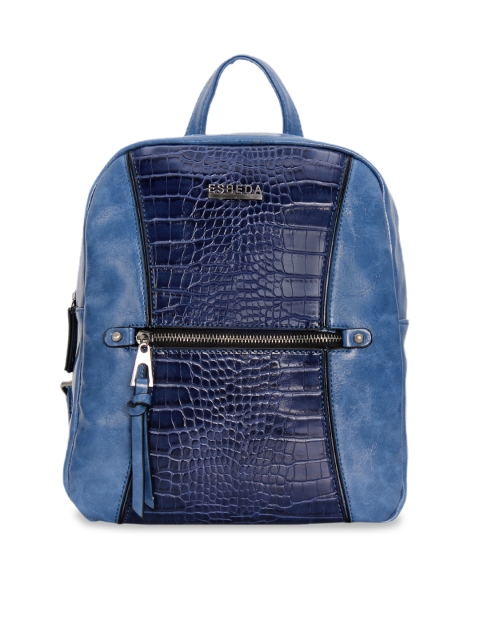

ESBEDA Women Blue Colourblocked Backpack