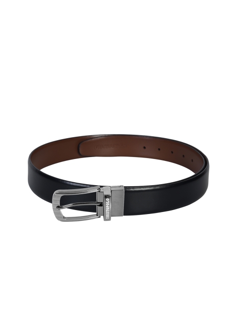 

CHRISTOPOLO Men Black & Brown Solid Reversible Genuine Leather Belt