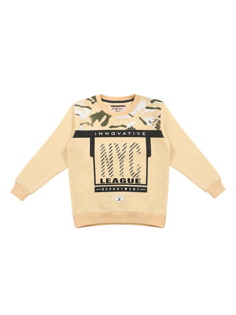 

Lil Tomatoes Boys Yellow Printed Sweatshirt