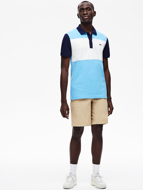 

Lacoste Men Blue Stretch Colourblock Polo Shirt