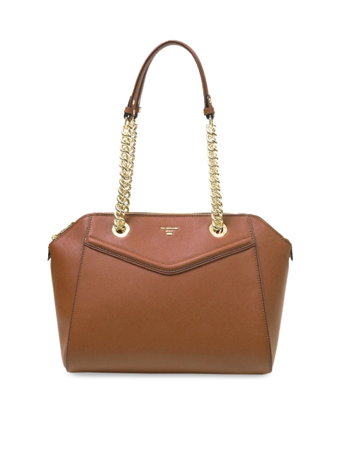 

Da Milano Brown Solid Leather Shoulder Bag