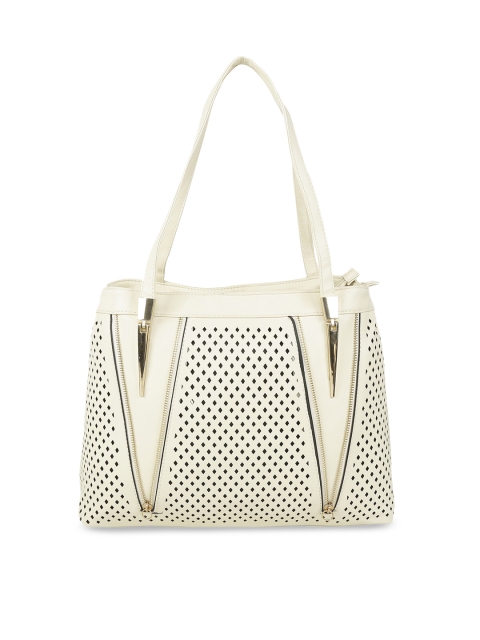 

KLEIO Cream-Coloured Solid Shoulder Bag