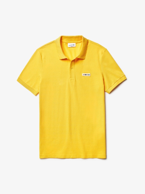 

Lacoste Men Yellow Solid Polo Collar T-shirt
