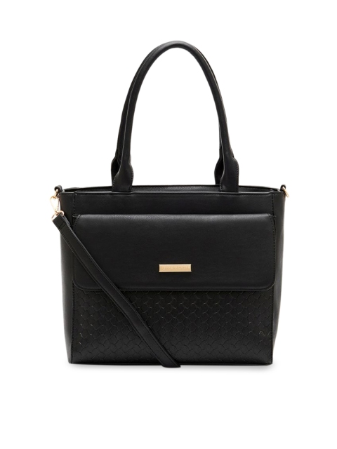 

GIORDANO Black Textured Handheld Bag