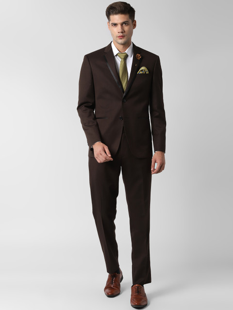

Peter England Men Brown Solid Slim-Fit Single-Breasted Formal Suit