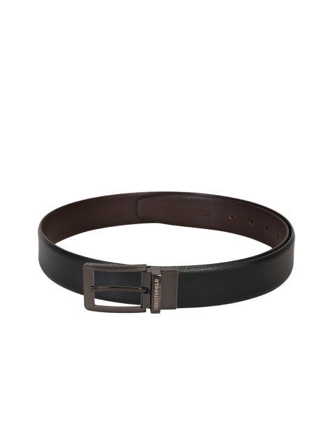 

CHRISTOPOLO Men Black & Brown Solid Reversible Leather Belt