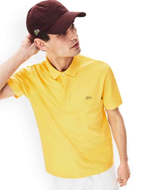 

Lacoste Men Yellow Solid Polo Collar T-shirt