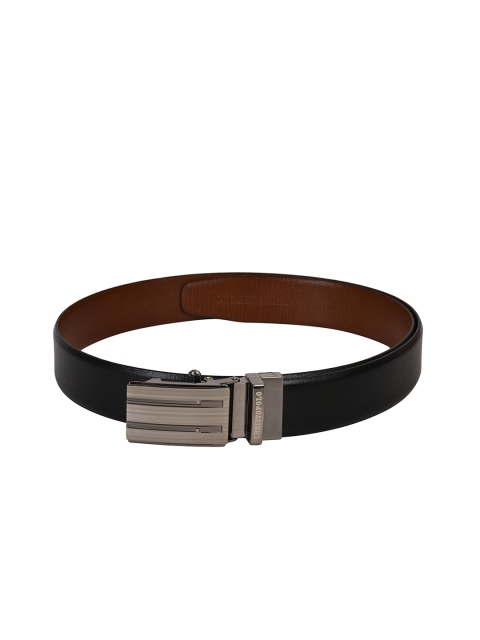 

CHRISTOPOLO Men Black Textured Belt