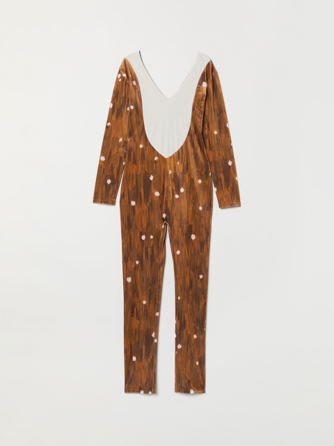 

H&M Women Orange & Brown Printed Jumpsuit