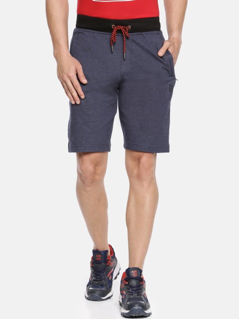 

F A S O Men Blue Solid Regular Fit Shorts