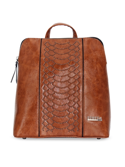 

ESBEDA Women Tan Embellished Backpack