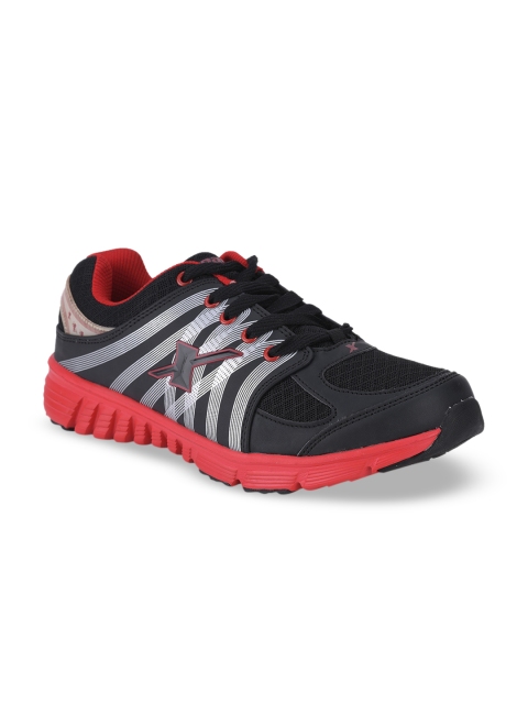 

Sparx Men Black & Silver-Toned Running Shoes