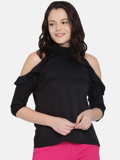 

ISU Women Black Solid Top
