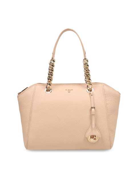 

Da Milano Cream-Coloured Solid Leather Shoulder Bag