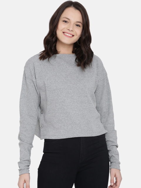 

ISU Women Grey Solid Top