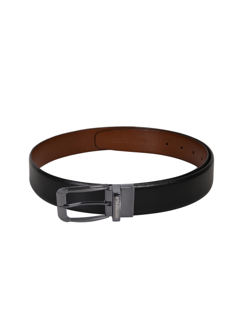 

CHRISTOPOLO Men Black Textured Belt