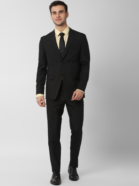 

Peter England Men Black Checked Slim-Fit Single-Breasted Formal Suit
