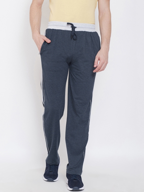 

Duke Men Navy Blue Solid Track Pants