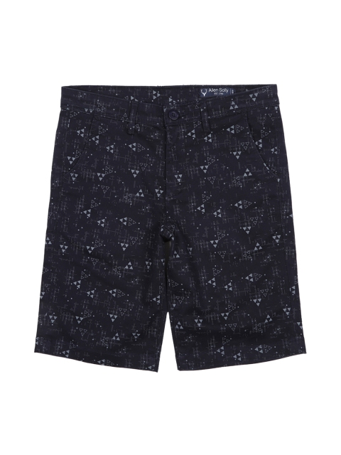 

Allen Solly Junior Boys Navy Blue Printed Regular Fit Regular Shorts