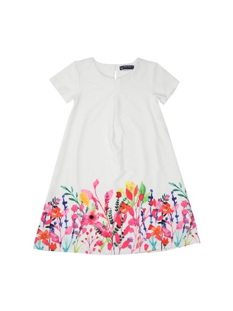 

Allen Solly Junior Girls White Printed A-Line Dress