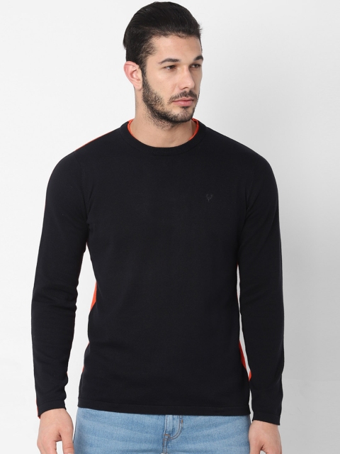 Allen Solly Sport Men Black Solid Pullover