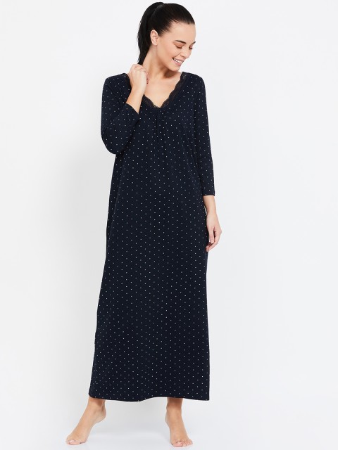 

Ginger by Lifestyle Navy Blue Printed Nightdress