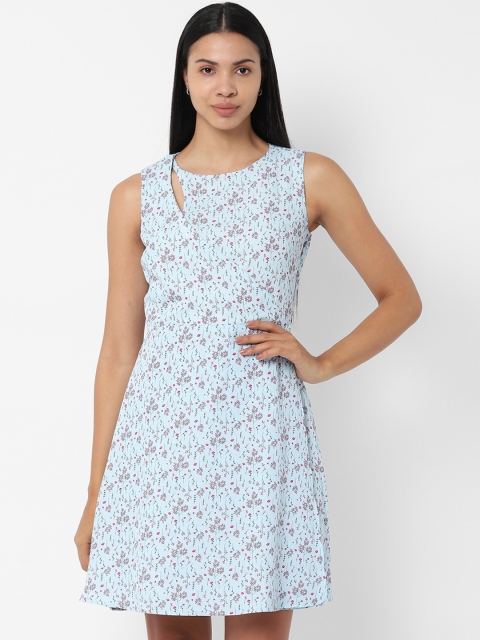 

Allen Solly Woman Women Blue Printed Fit and Flare Dress