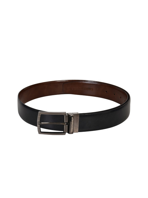 

CHRISTOPOLO Men Black & Brown Solid Reversible Genuine Leather Belt