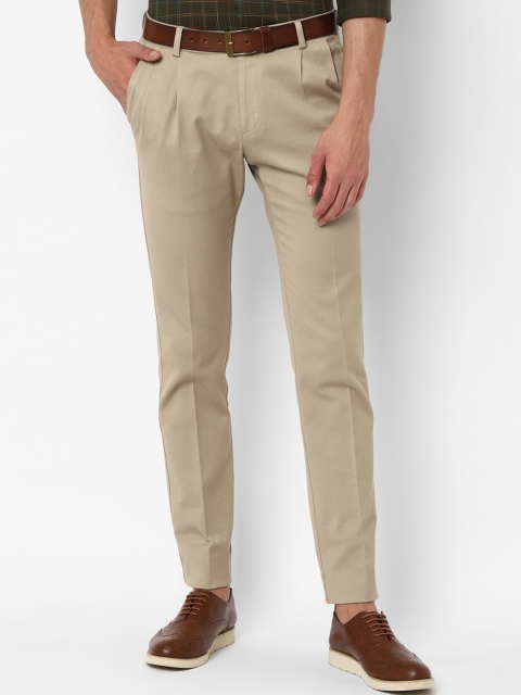 

Allen Solly Men Beige Regular Fit Solid Regular Trousers