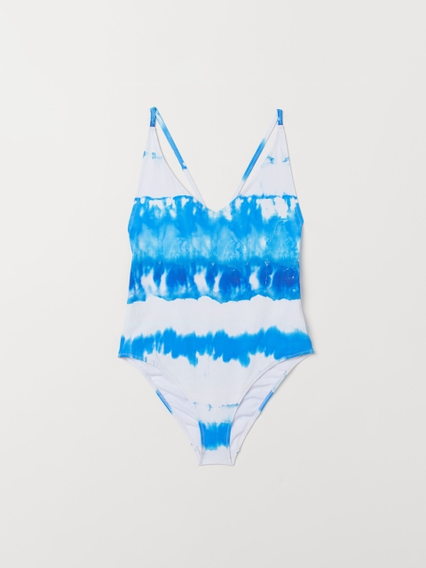 

H&M Women Blue & White Swimsuit