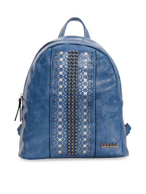 

ESBEDA Women Blue Laser Cut & Embellished Backpack