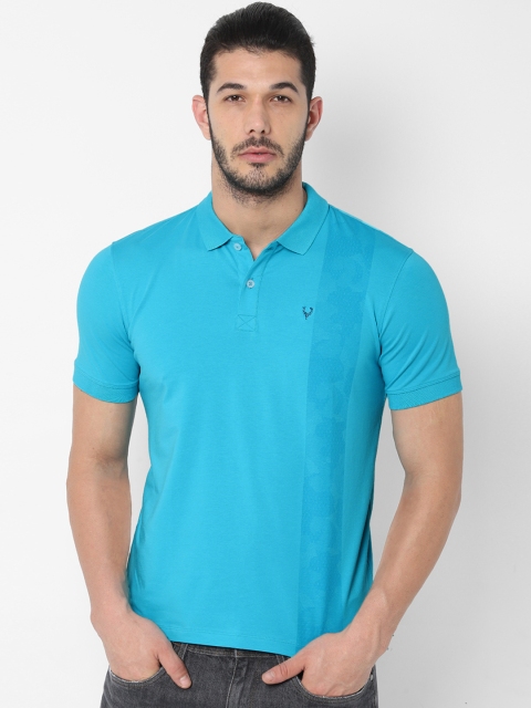 

Allen Solly Sport Men Blue Solid Polo Collar T-shirt