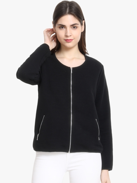 

Kotty Women Black Self Design Lightweight Tailored Jacket