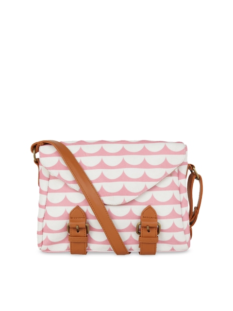 

KLEIO Pink & White Printed Sling Bag