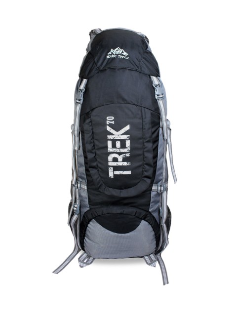 

MOUNT TRACK Unisex Black & Grey Colourblocked Extra Large 70-litre Rucksack