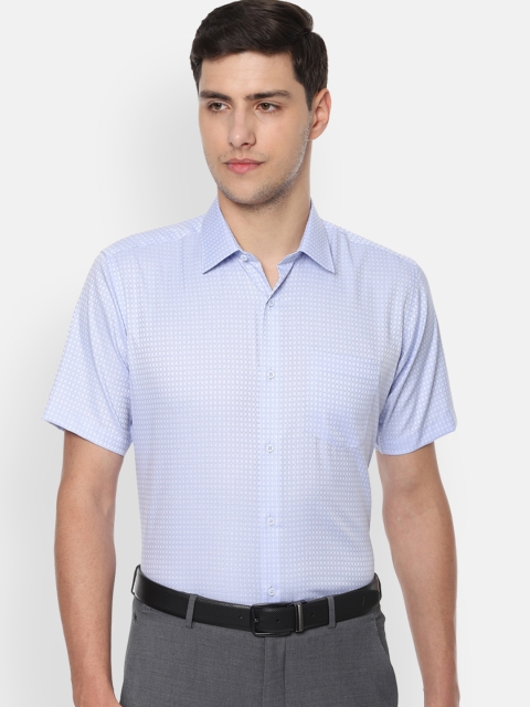 

Van Heusen Men Blue Regular Fit Printed Formal Shirt