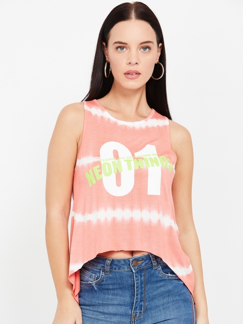 

Ginger by Lifestyle Women Pink Printed High-Low Top