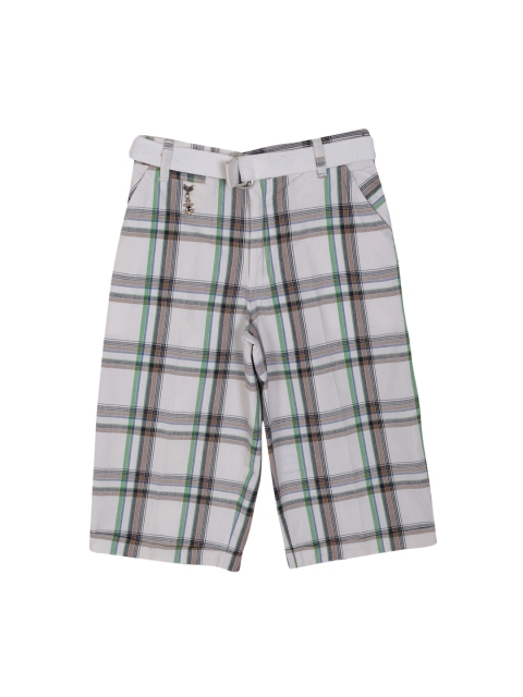 

Noddy Boys White And Khaki Checked Regular Fit Regular Shorts