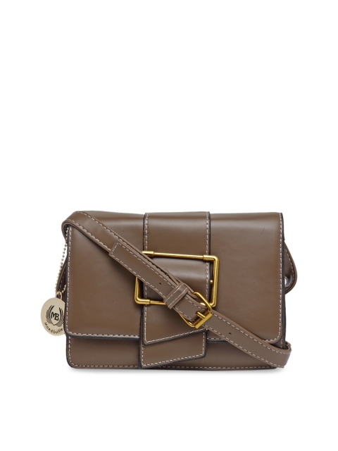 

Moedbuille Olive Green Solid Sling Bag